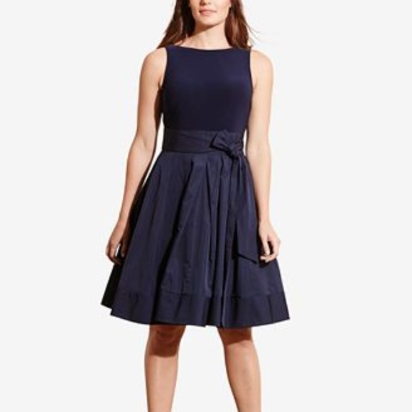 ralph lauren jersey taffeta dresses